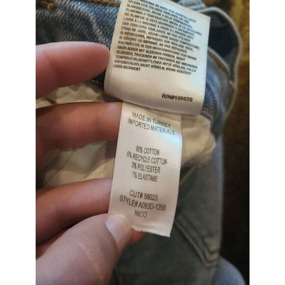 Agolde Jeans Women's 24 Blue Nico High Rise Slim Fit Embark Light Wash - Picture 4 of 5